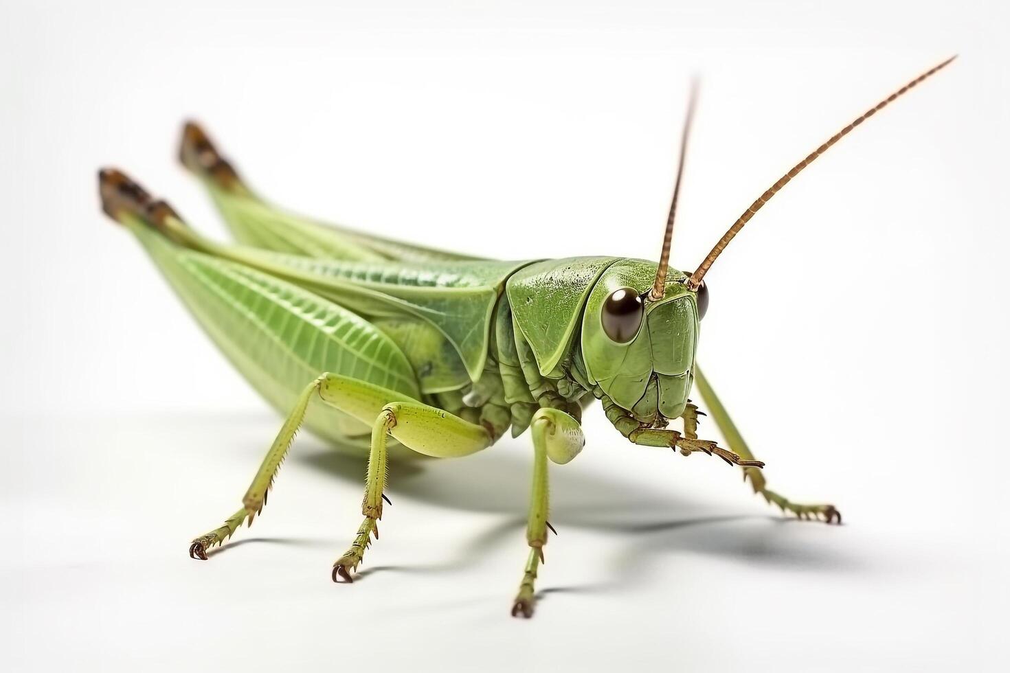 Grasshopper isolated on white background.. photo