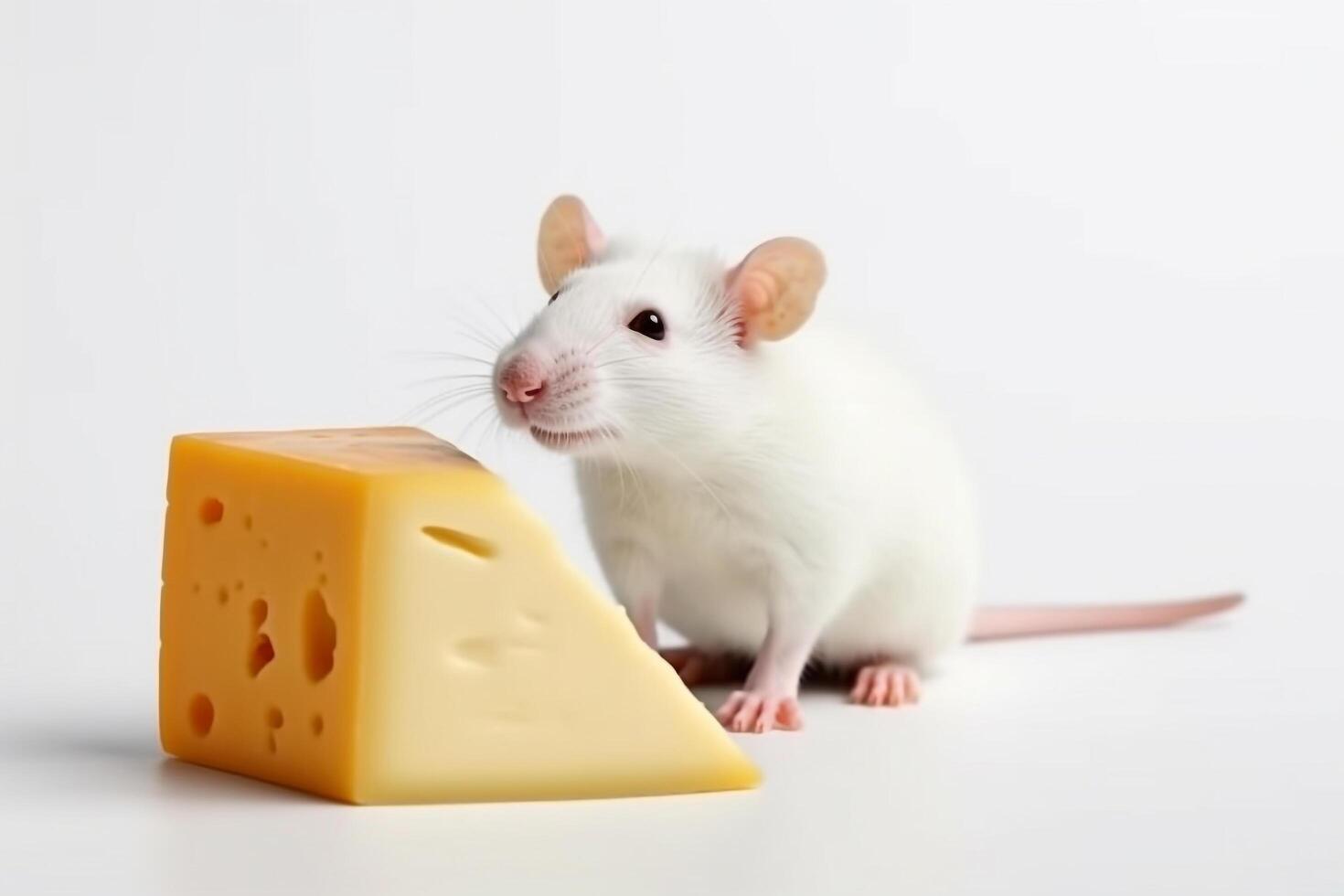 White rat isolate on white background.. photo