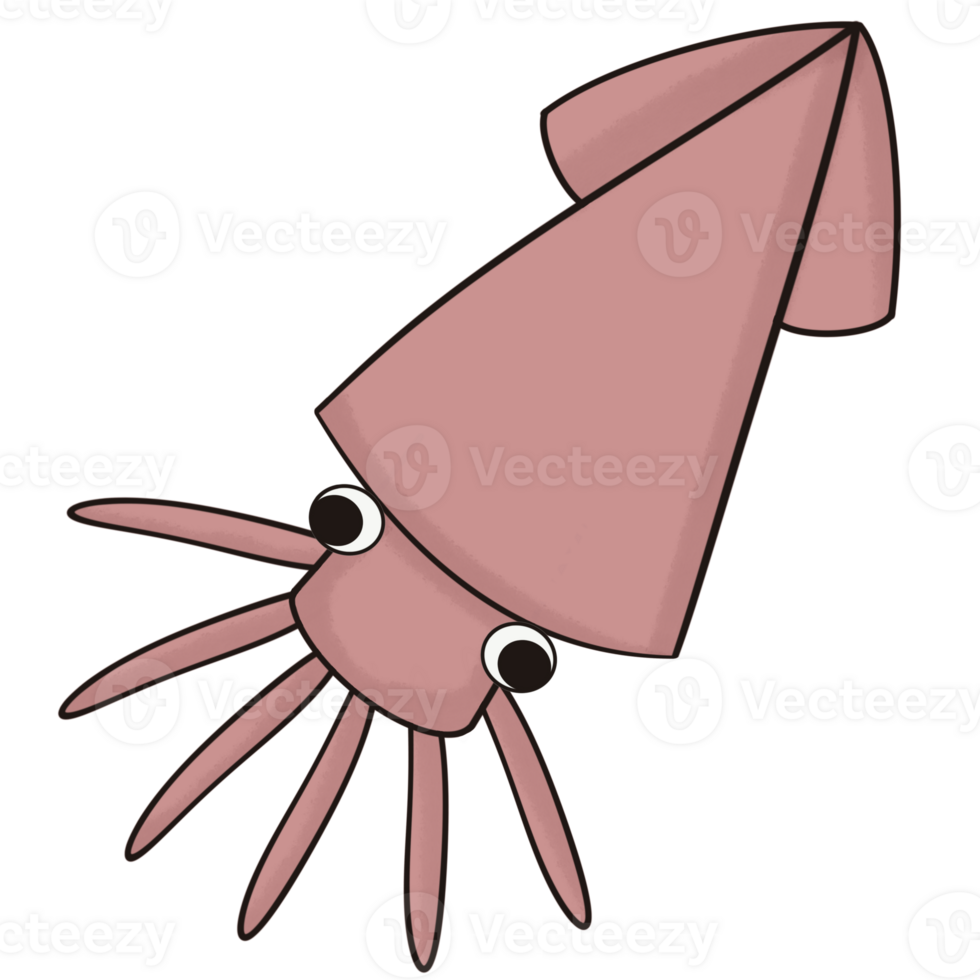 exotic octopus with pink colour png