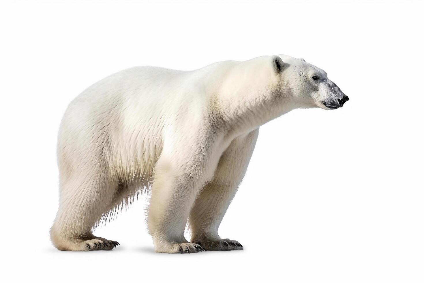 Polar bear isolated on white background .. photo