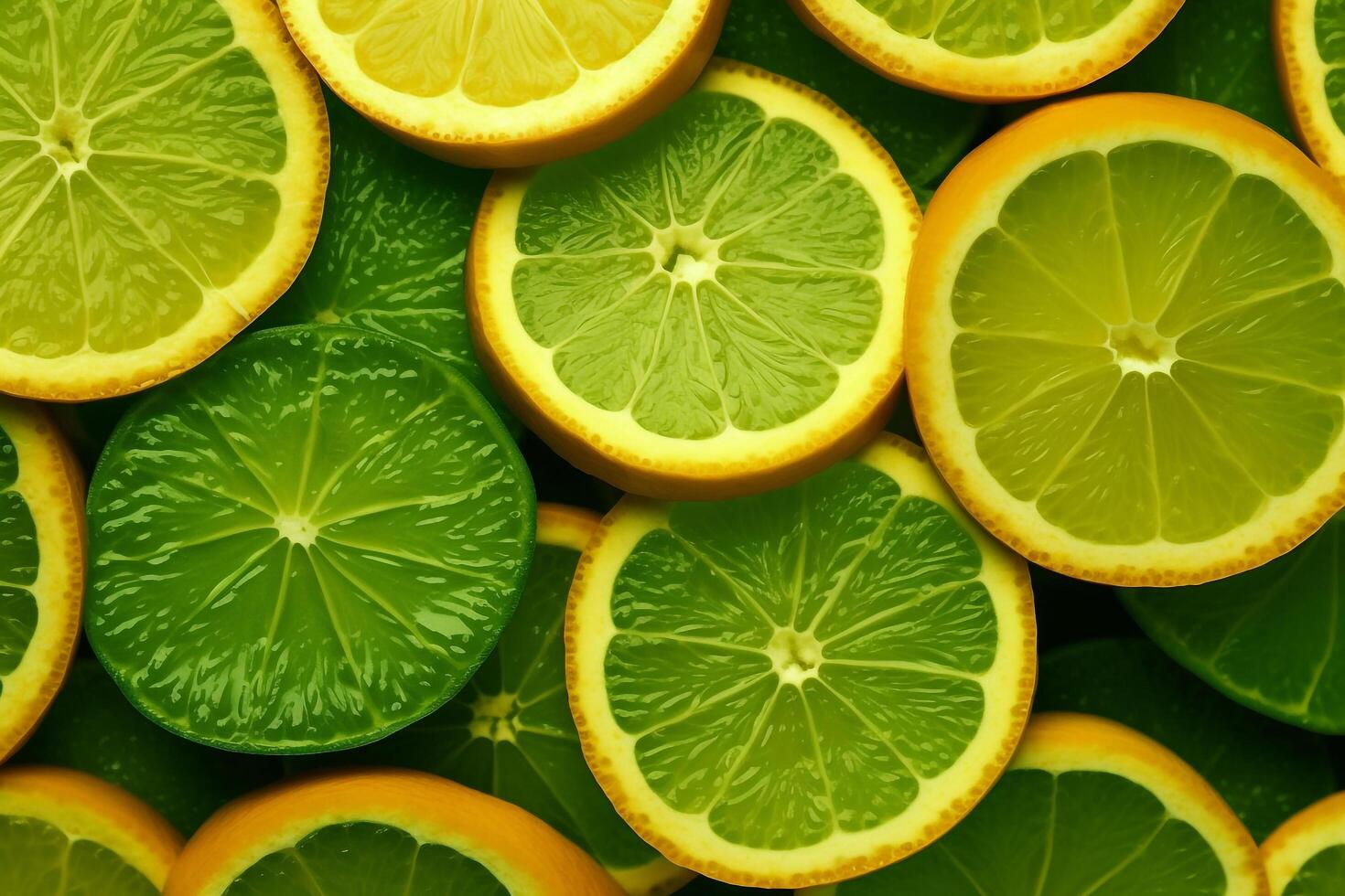 Lemon and orange slice pattern background.. photo