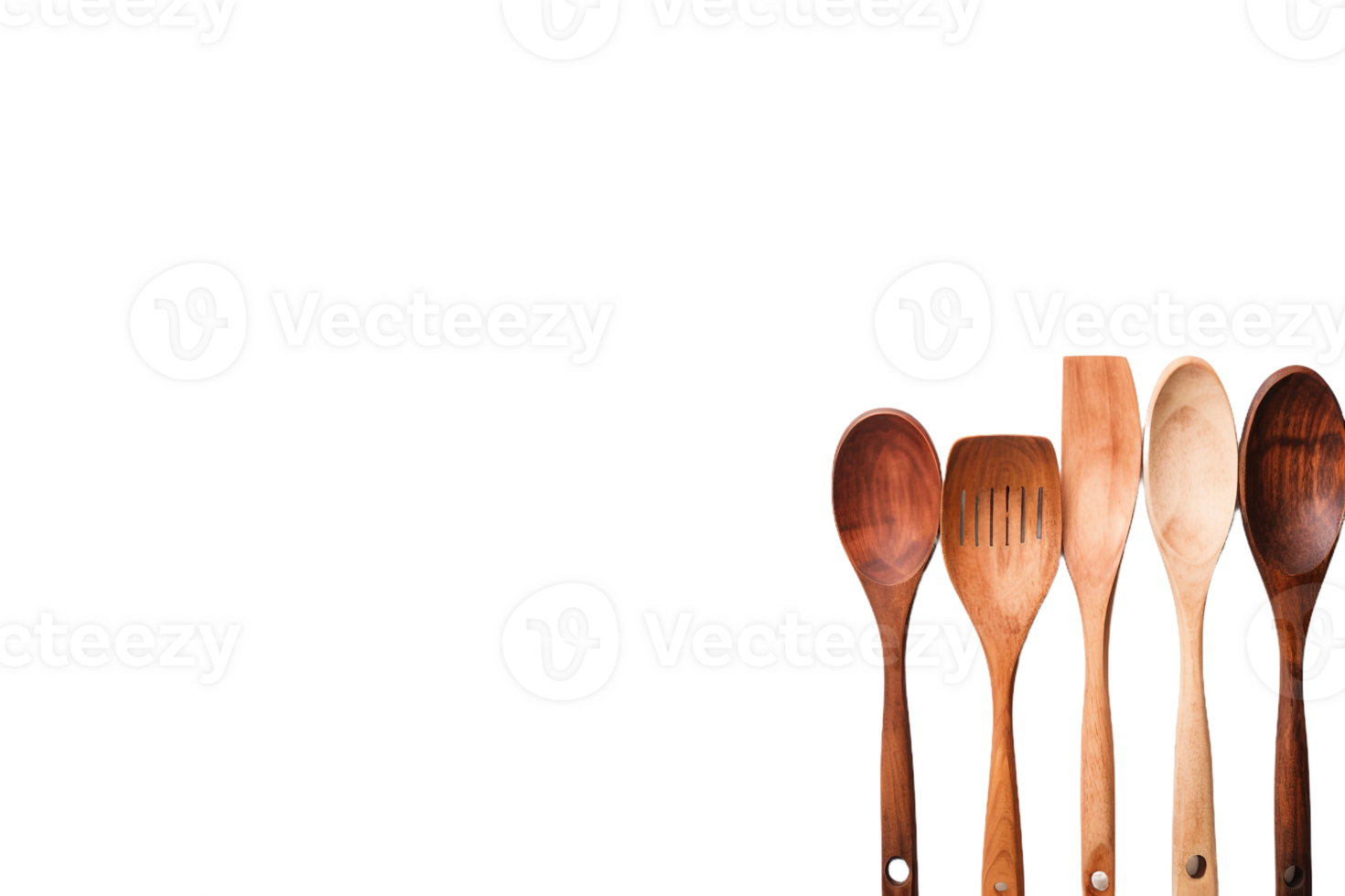 Rustic Kitchen Utensils on transparent background. png