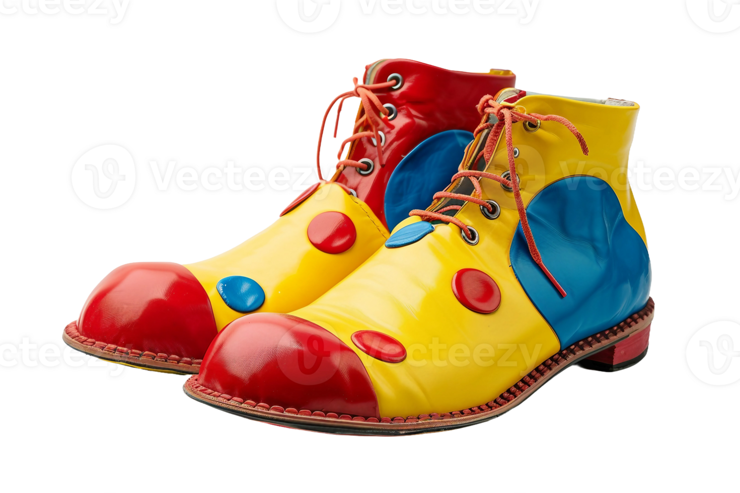 Clown Shoes On Transparent Background. png