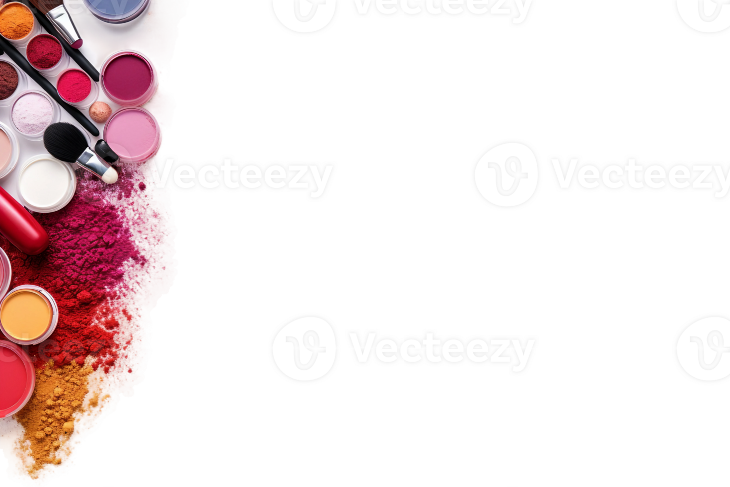 Cosmetics with Copy Space on transparent background. png