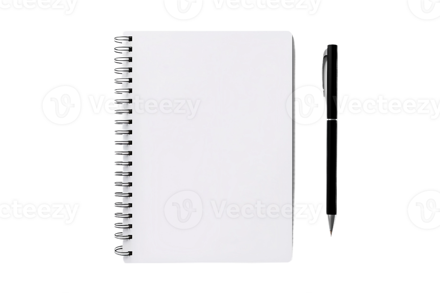 Notebook and Pen on transparent background. png
