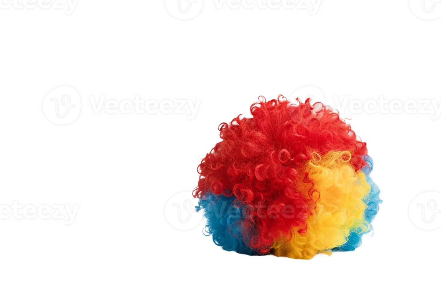 Clown Wig On Transparent Background. png