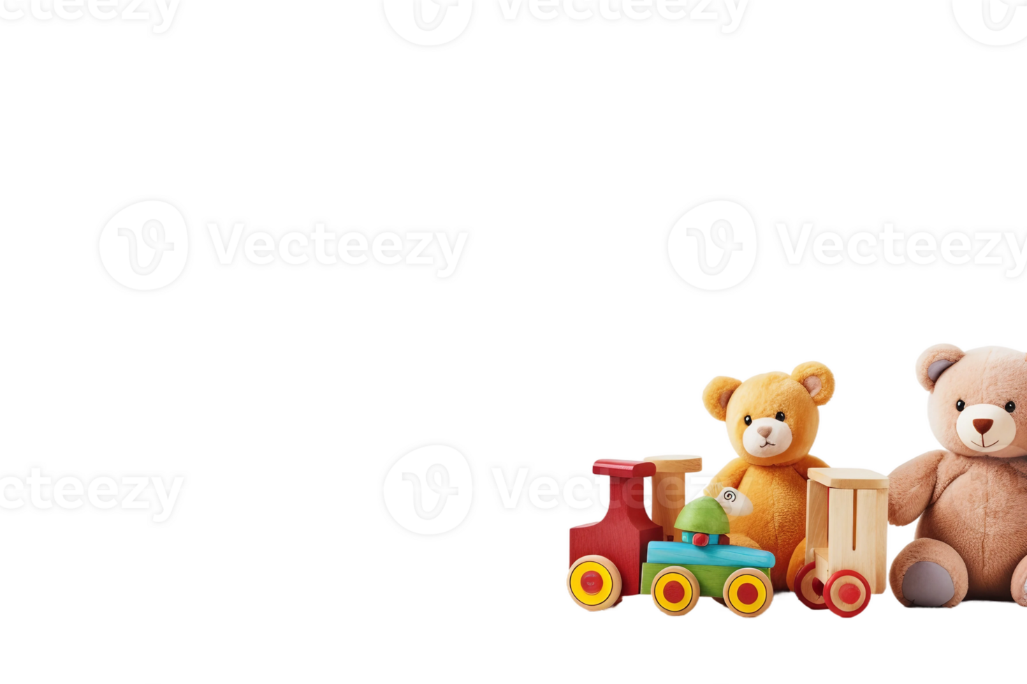 lekfull barns leksaker med kopia Plats på transparent bakgrund. png