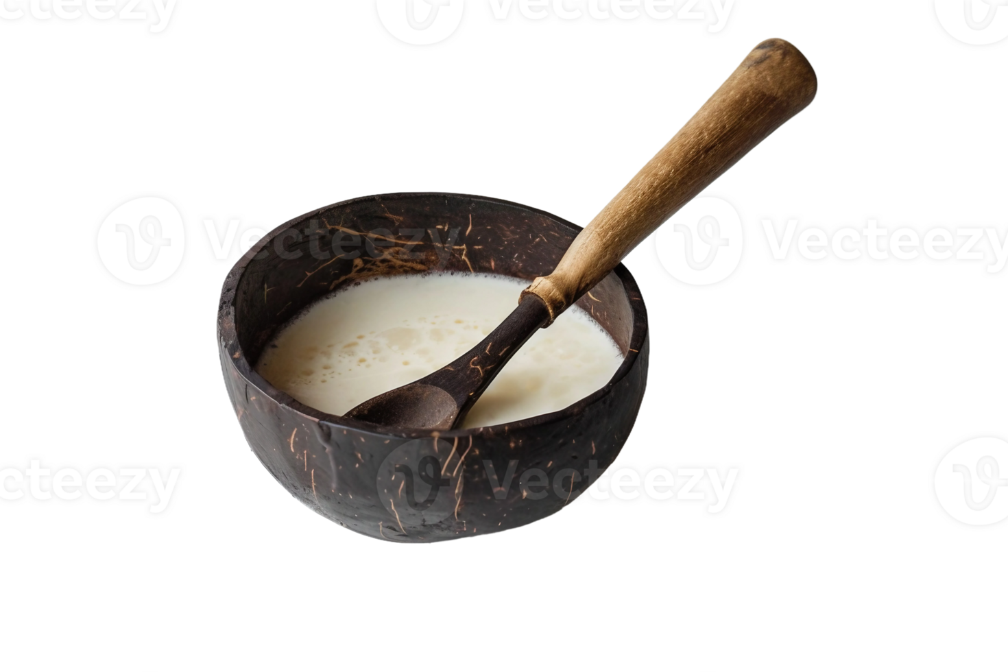 Coconut Milk On Transparent Background. png