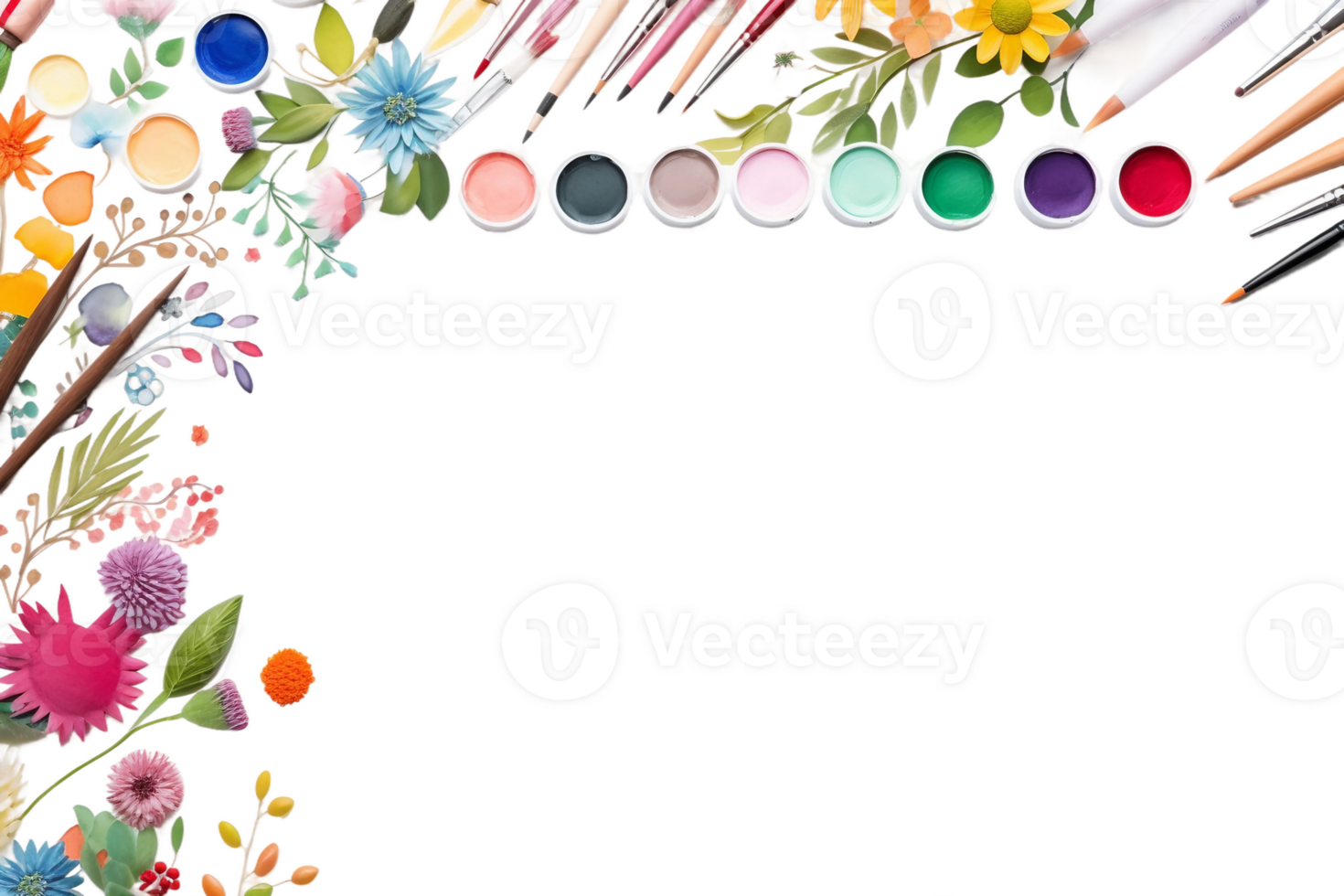 Craft and DIY Supplies on transparent background. png