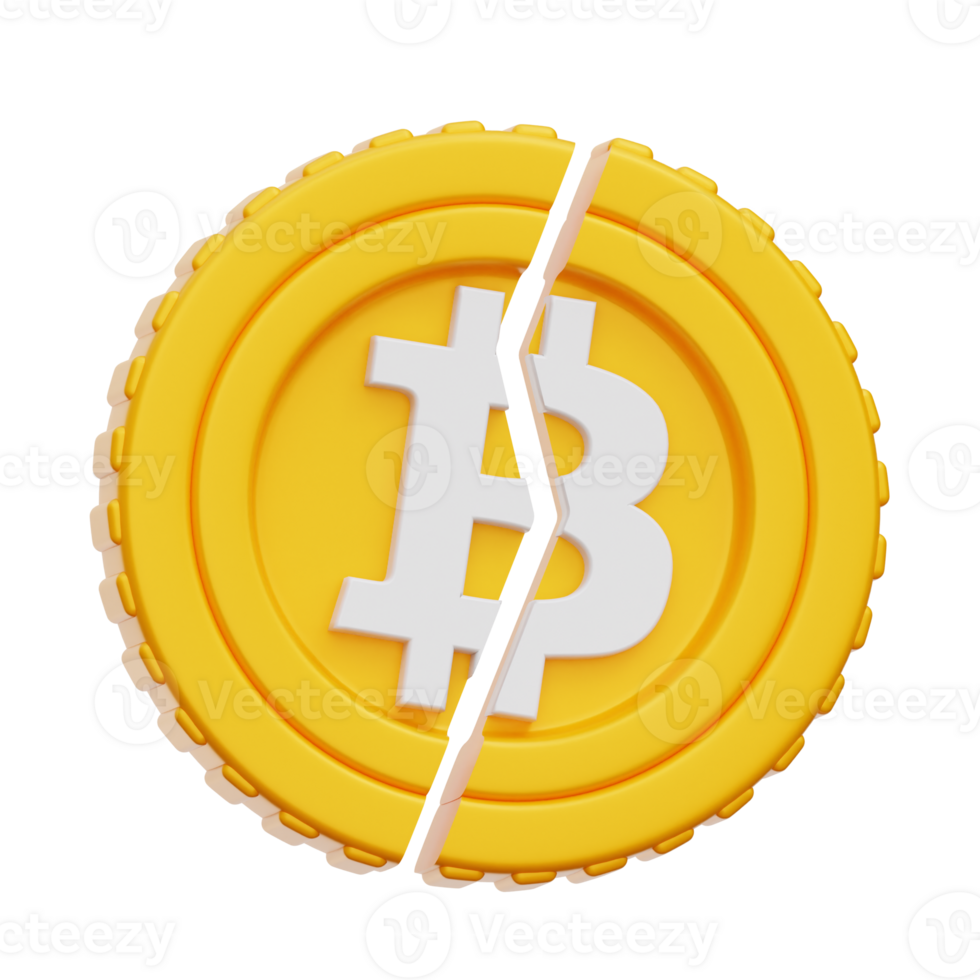 Bitcoin Halving 3d Illustration png