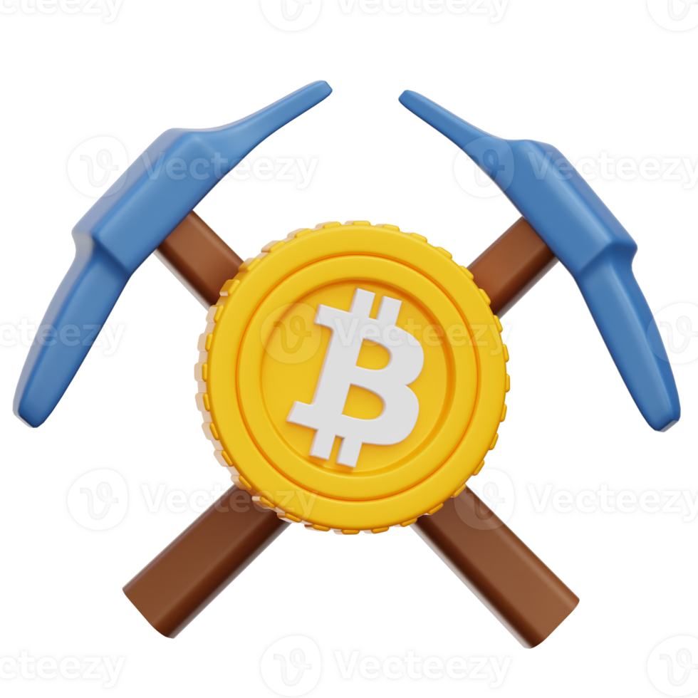 crypto brytning 3d illustration png