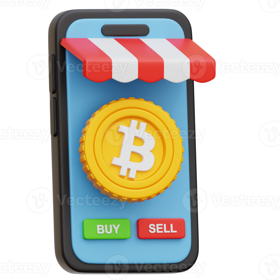 Crypto Shop 3d Illustration png