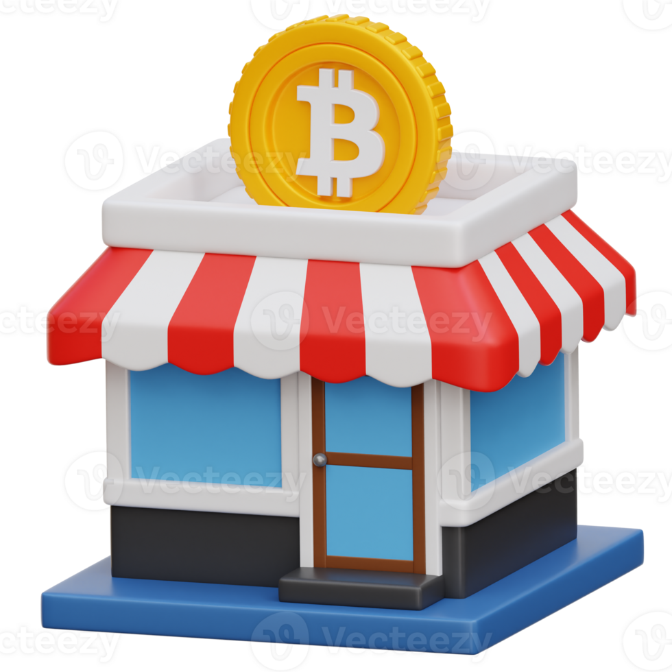 Crypto Store 3d Illustration png