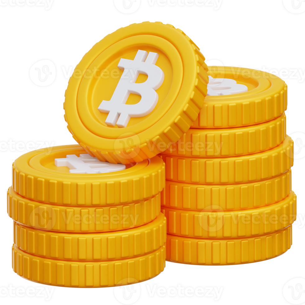 bitcoin 3d illustrazione png