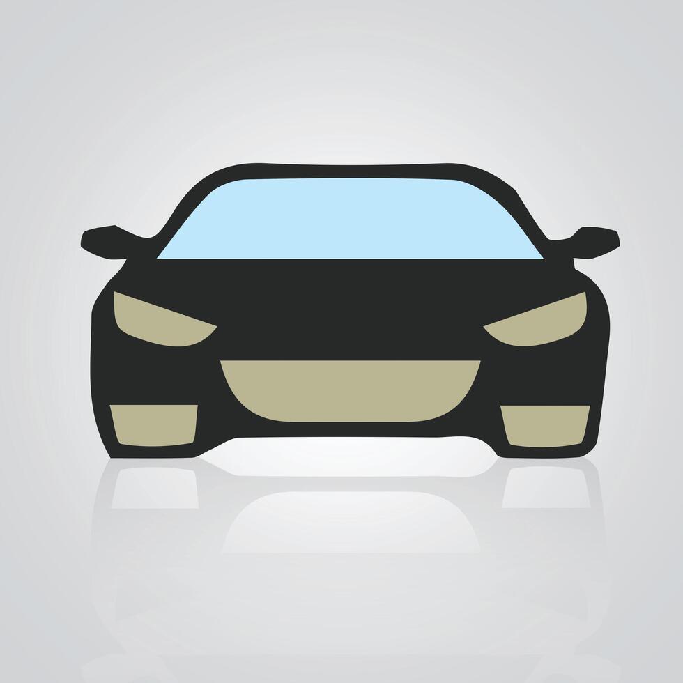 coche iconos, Clásico carros, único iconos, y un coche logo con un plata fondo, ilustración vector