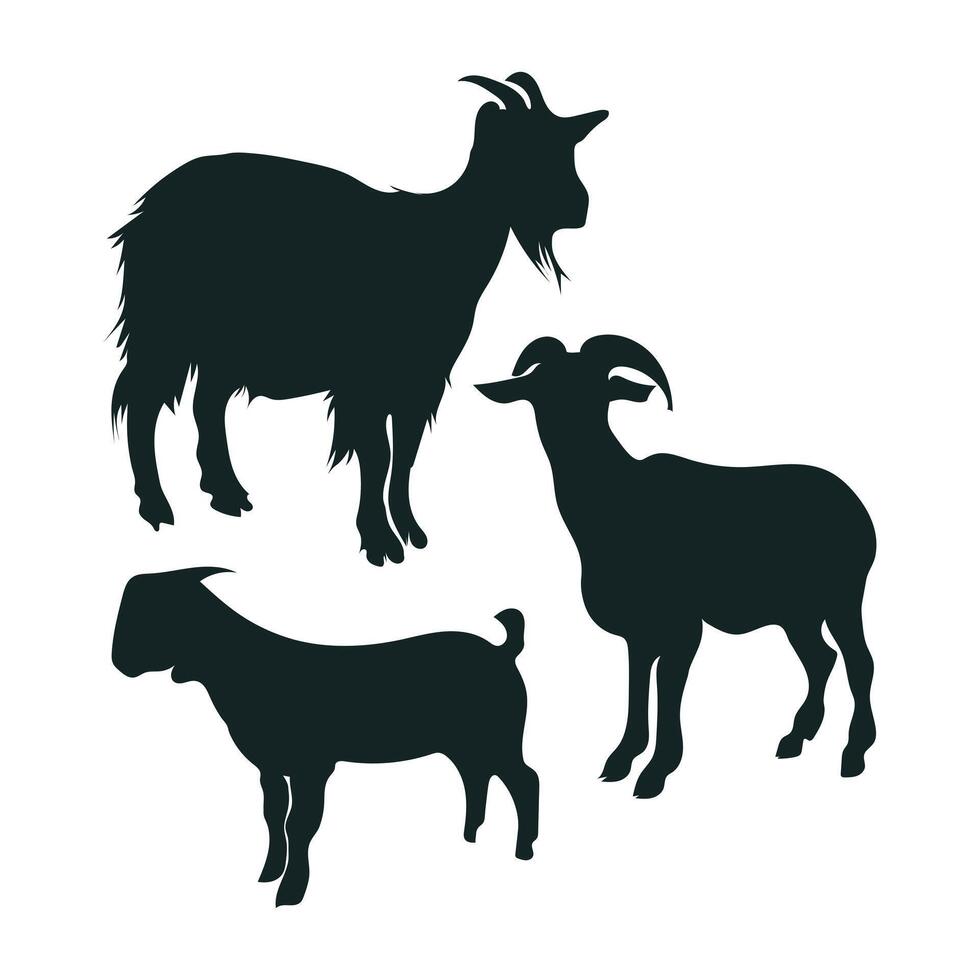 Farming Animal silhouette vector
