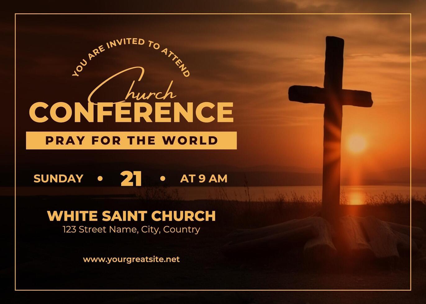 Church Conference Invitation template