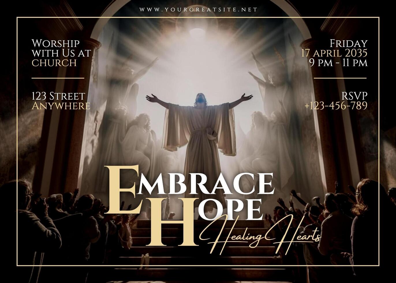 Embrace Hope Invitation Card template