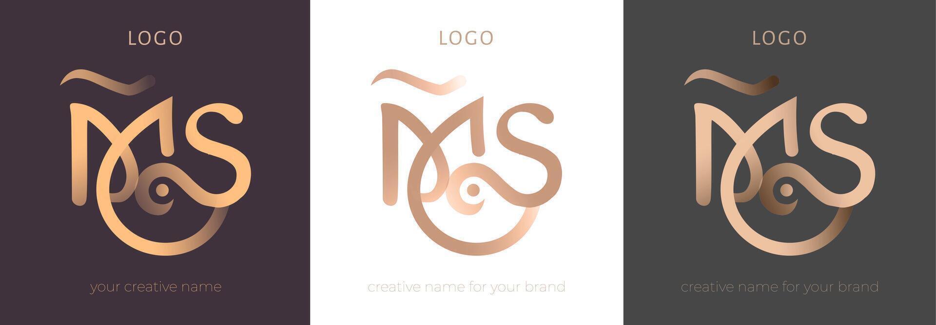 Creative letters MS for your logo. Initials M and S monogram icon. Modern creative letters ms your, great design for any purposes. Future graphic geometric design. eps 10 vector
