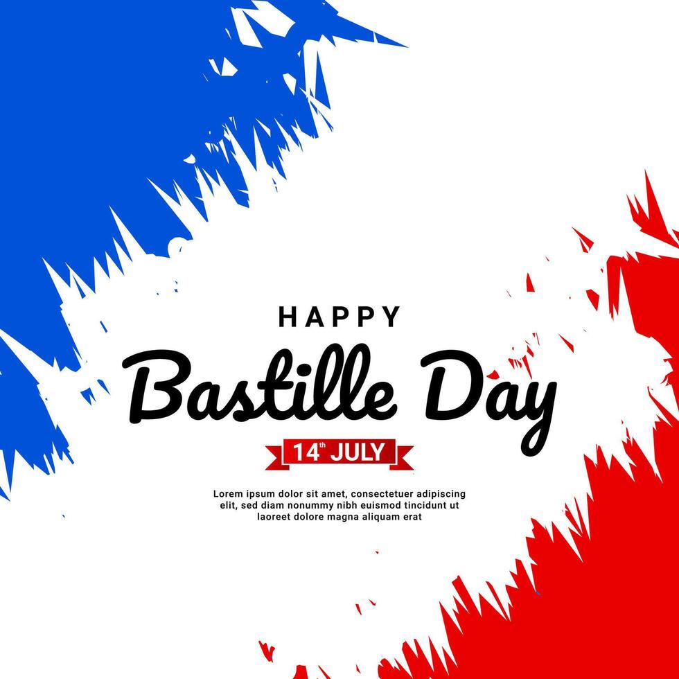 happy bastille day background, suitable for posters, backgrounds, stickers and others vector