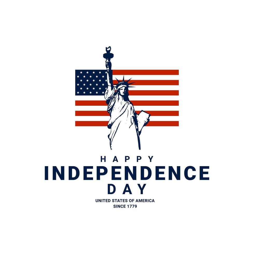 unido estados independencia día, 4to de julio americano libertad, adecuado para antecedentes, camisetas, ropa, carteles, pancartas y otros vector