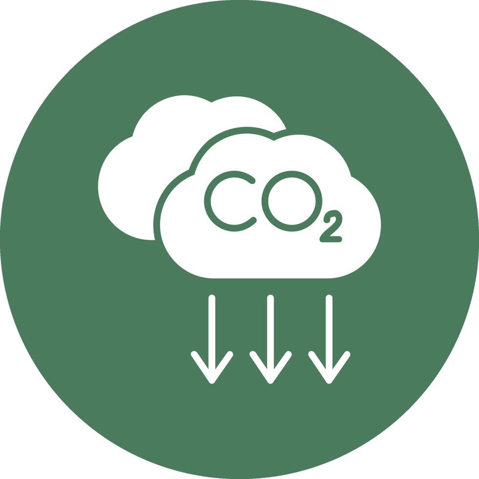 Co2 Glyph Multi Circle Icon vector