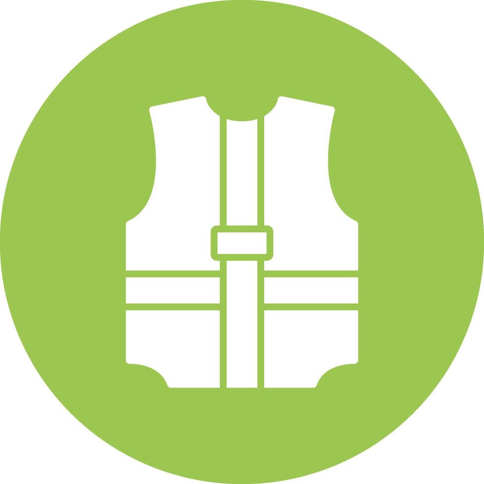 Safety Jacket Glyph Multi Circle Icon vector