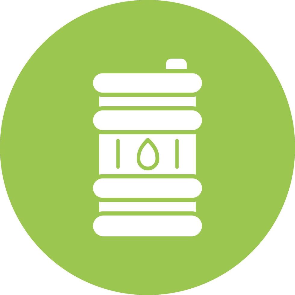 Oil Barrel Glyph Multi Circle Icon vector