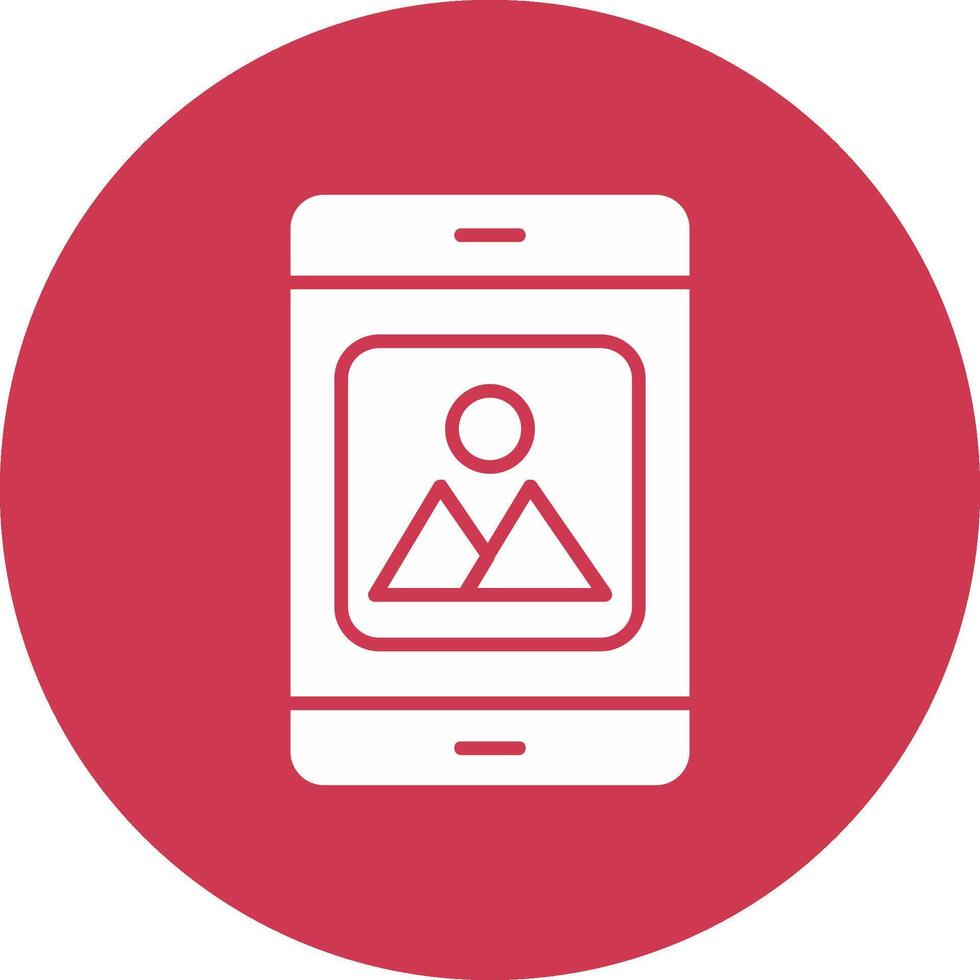 Mobile Application Glyph Multi Circle Icon vector