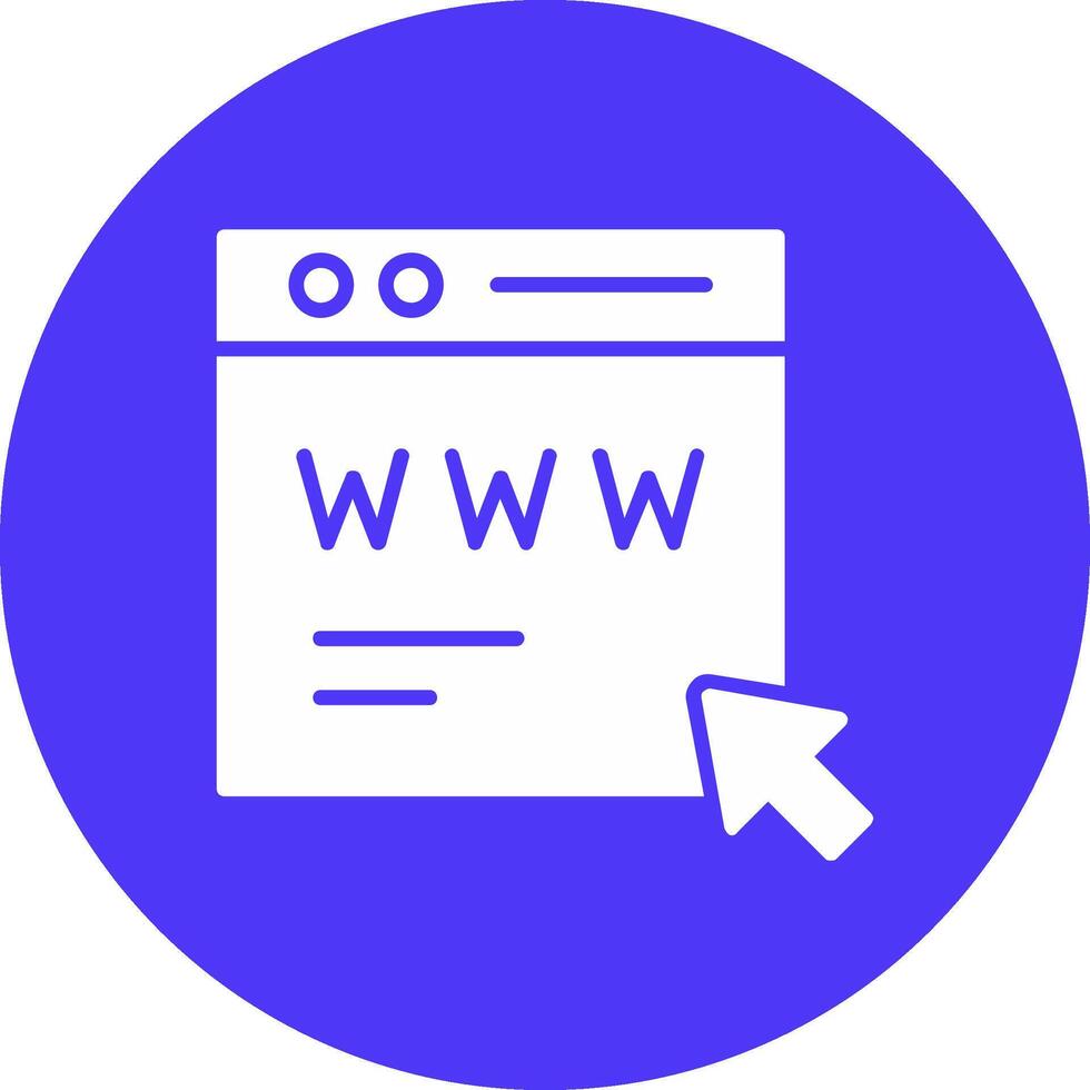 Web Page Glyph Multi Circle Icon vector