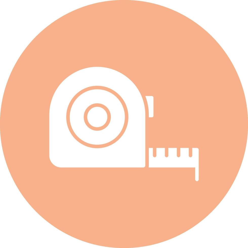 Measure Tape Glyph Multi Circle Icon vector