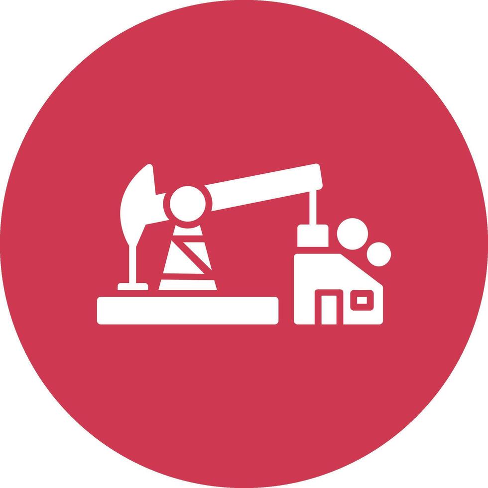 Oil Pump Glyph Multi Circle Icon vector