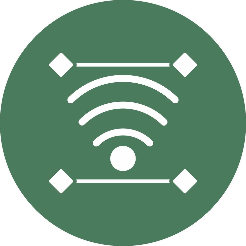Wireless Glyph Multi Circle Icon vector