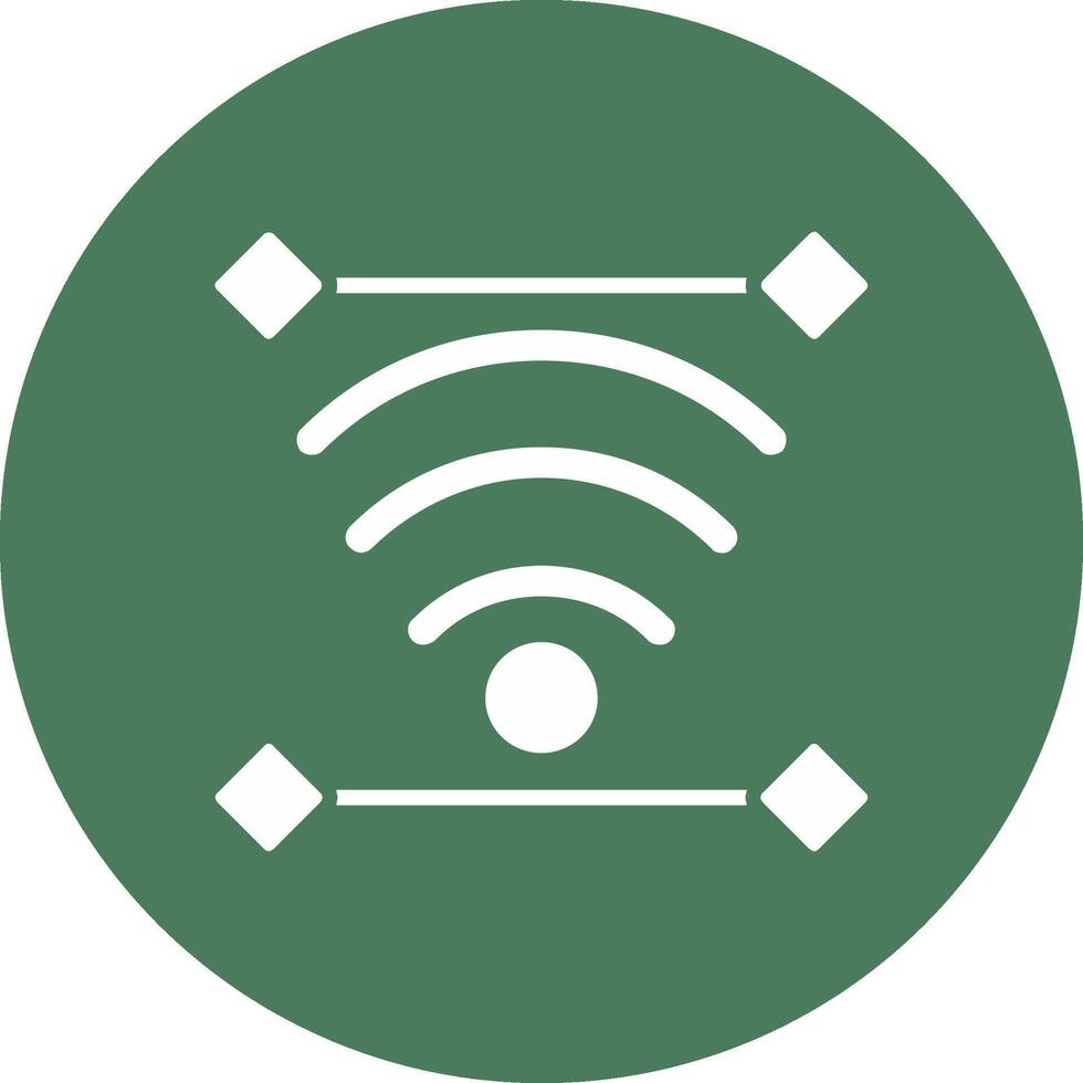 Wireless Glyph Multi Circle Icon vector