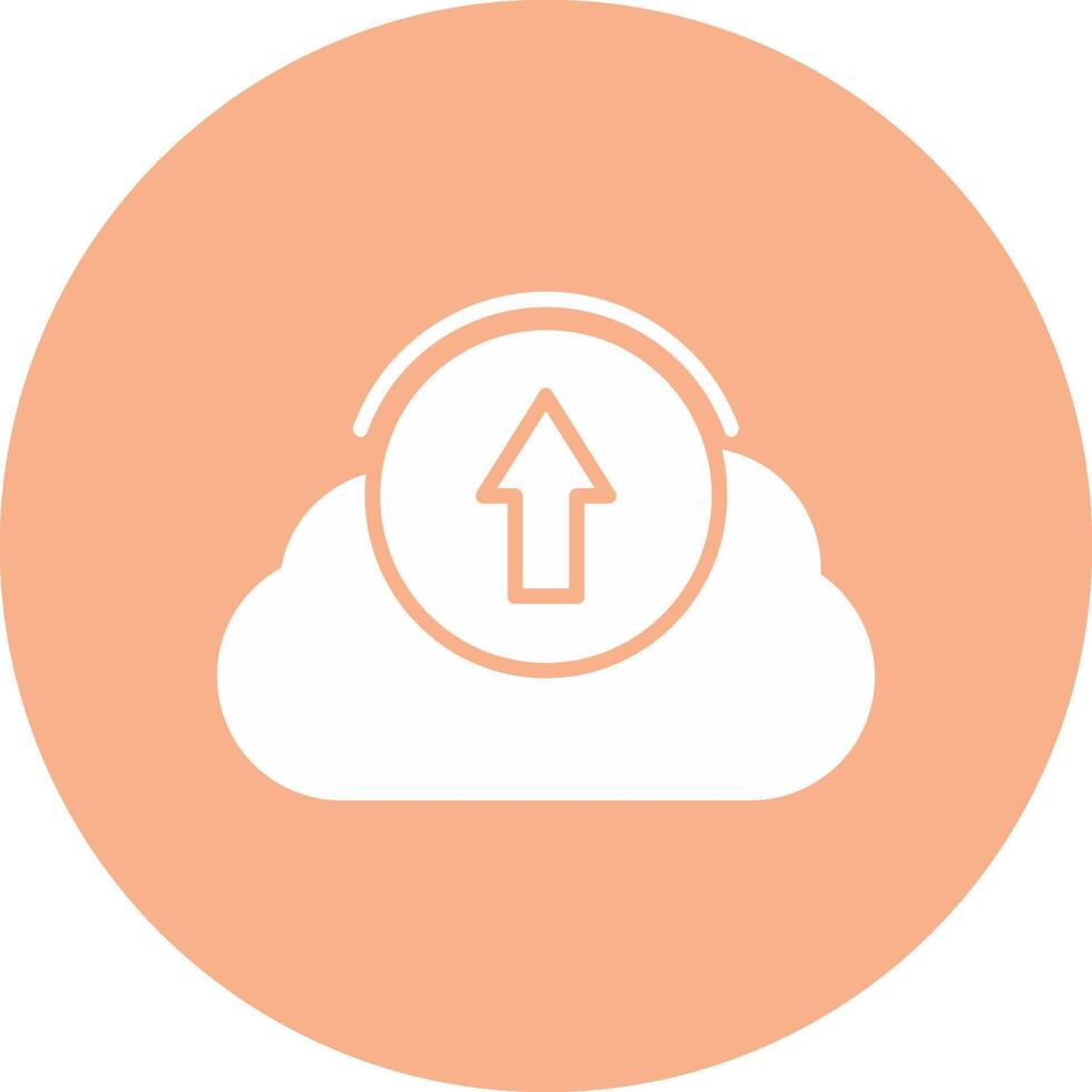 Upload Glyph Multi Circle Icon vector