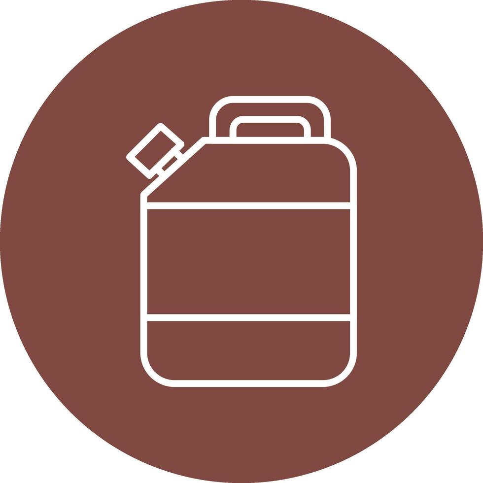 Jerry Can Line Multi Circle Icon vector