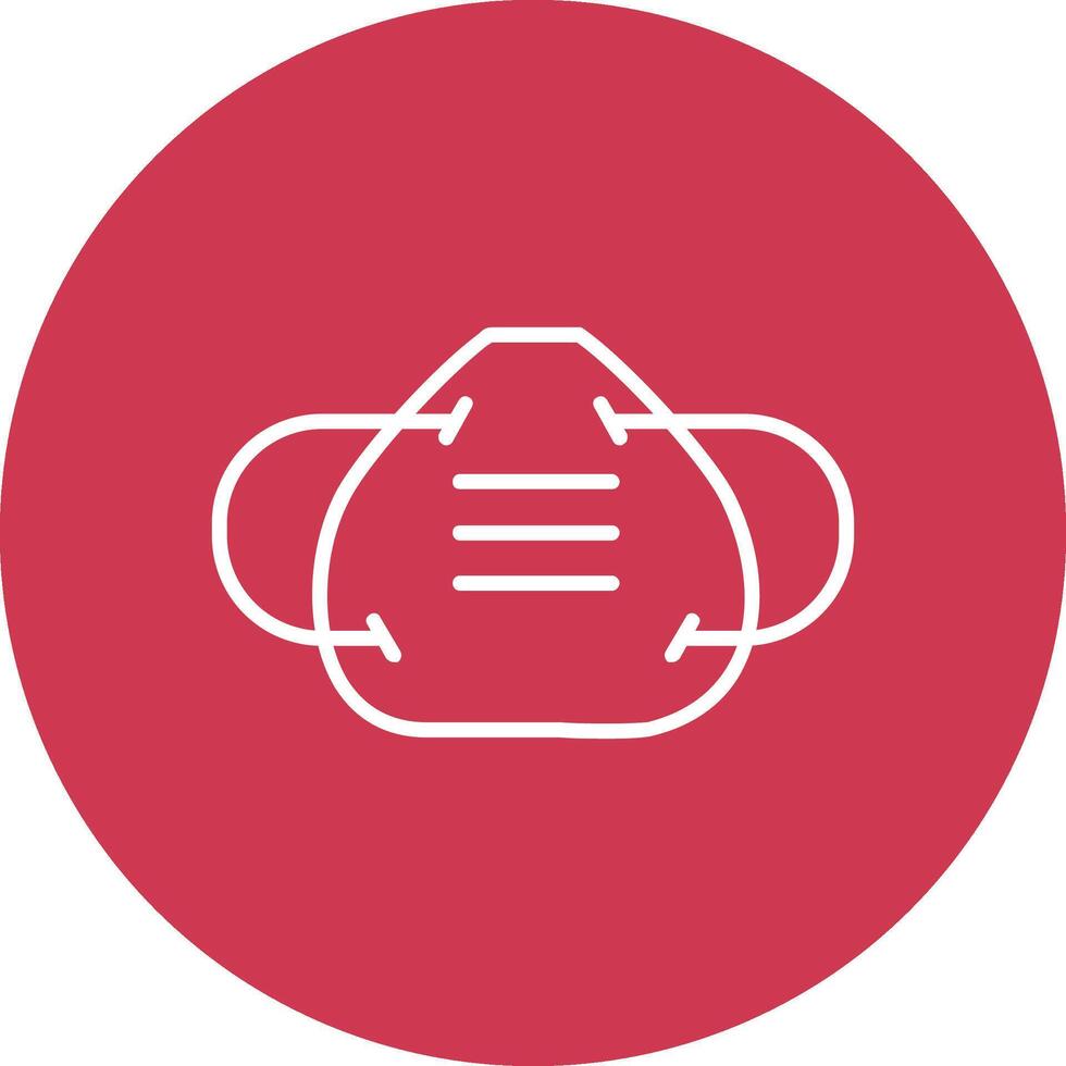 Worker Mask Line Multi Circle Icon vector