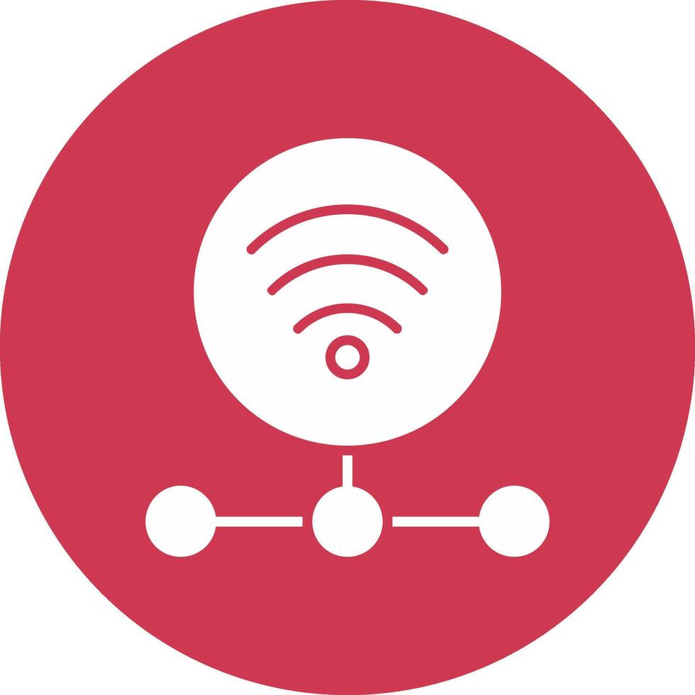 Internet Connection Glyph Multi Circle Icon vector