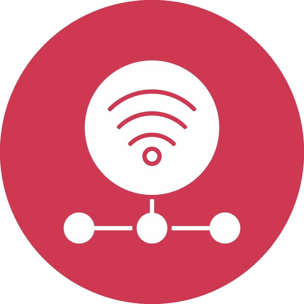 Internet Connection Glyph Multi Circle Icon vector