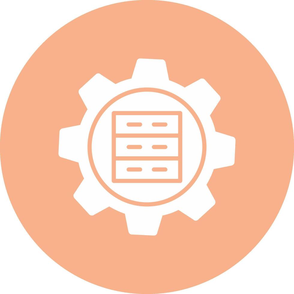 Database Management Glyph Multi Circle Icon vector