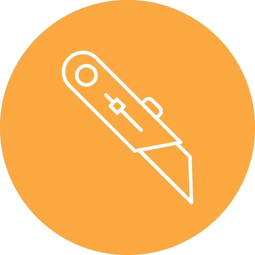 Utility Knife Line Multi Circle Icon vector