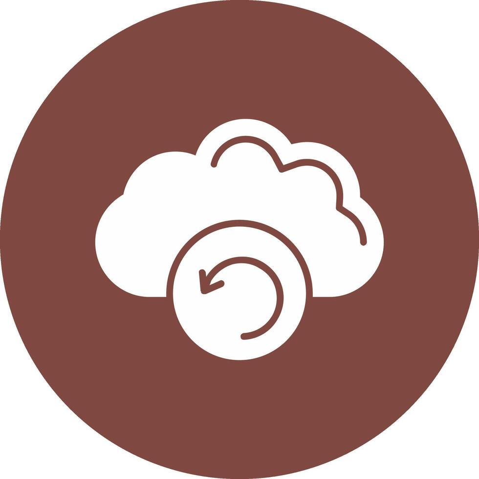 Backup Glyph Multi Circle Icon vector