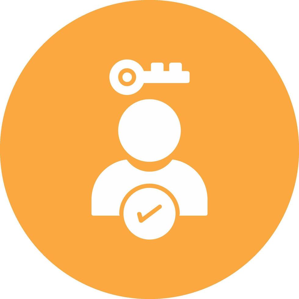 Authentication Glyph Multi Circle Icon vector