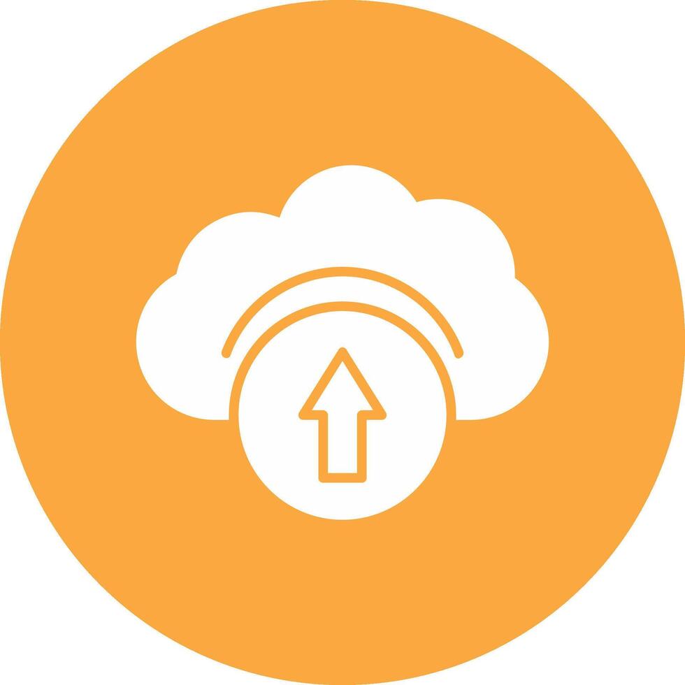 Cloud Drive Glyph Multi Circle Icon vector