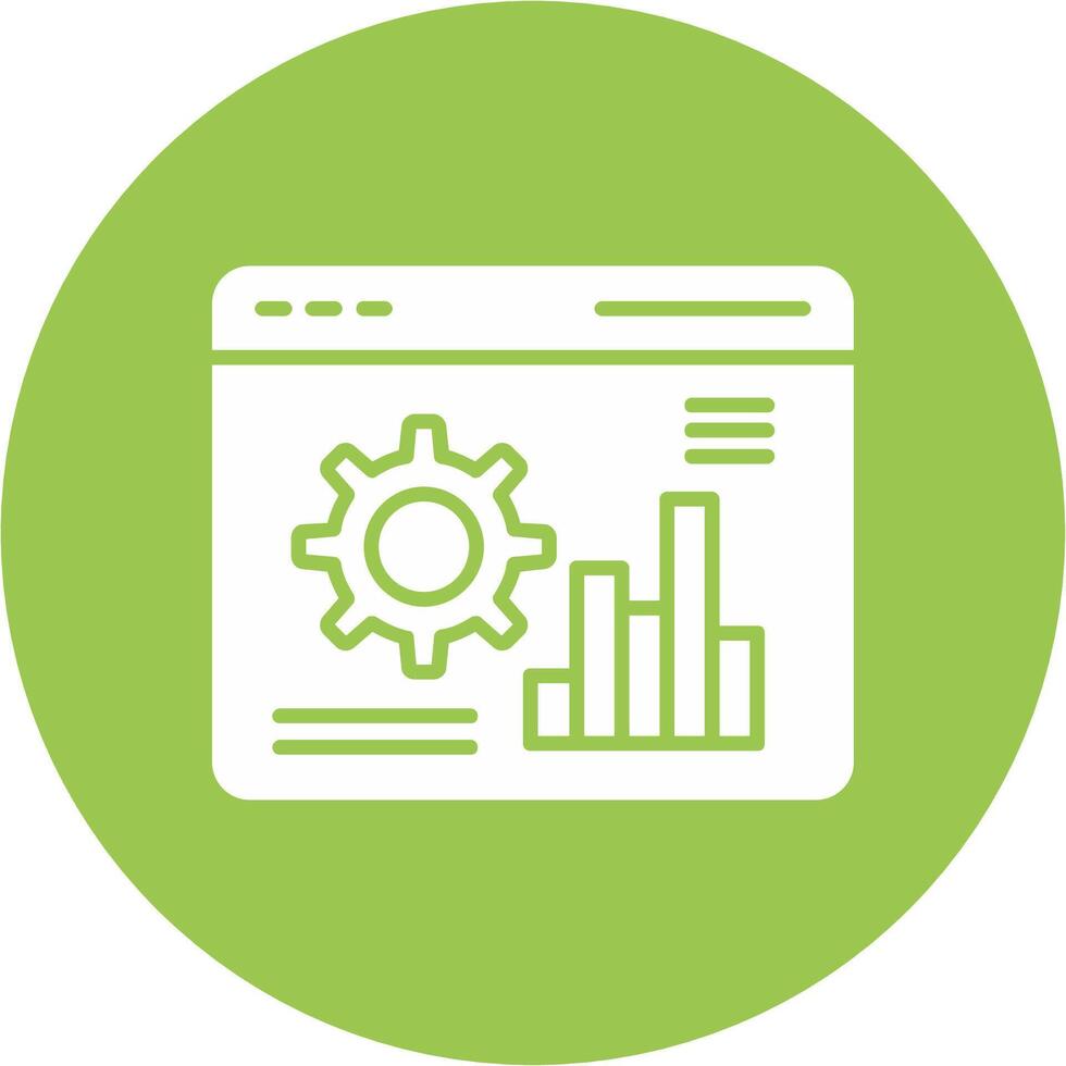Seo Work Glyph Multi Circle Icon vector