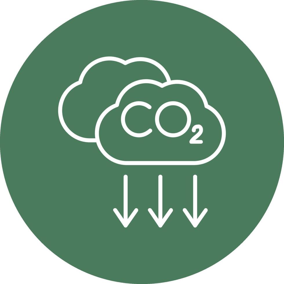 Co2 Line Multi Circle Icon vector
