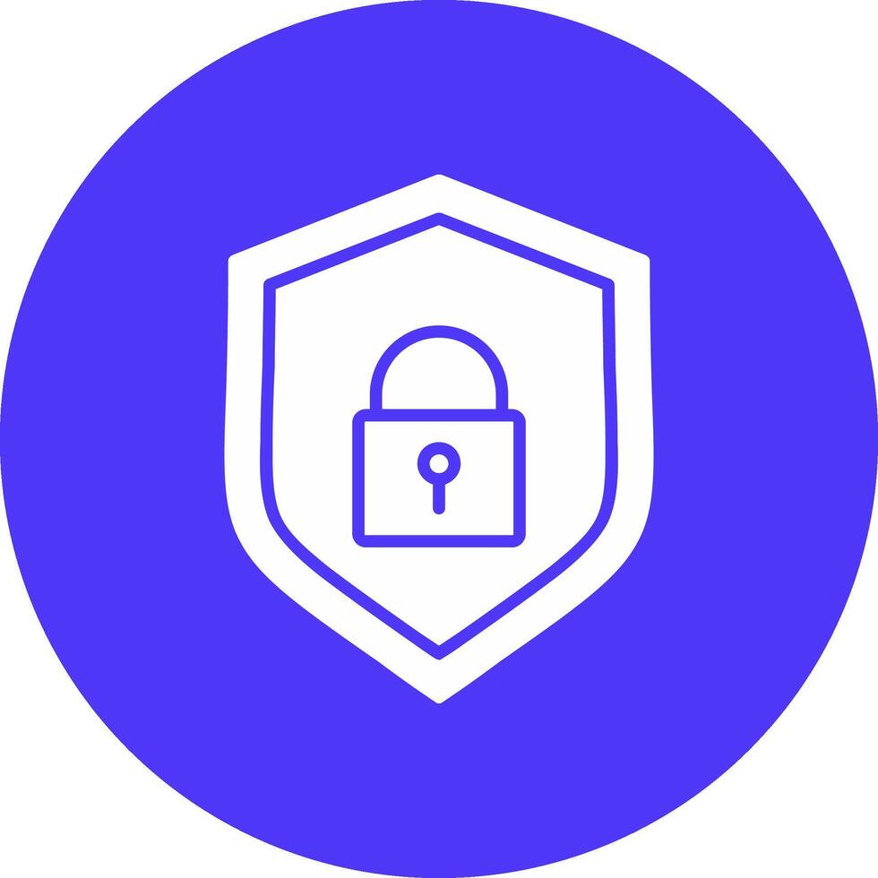 Database Protection Glyph Multi Circle Icon vector