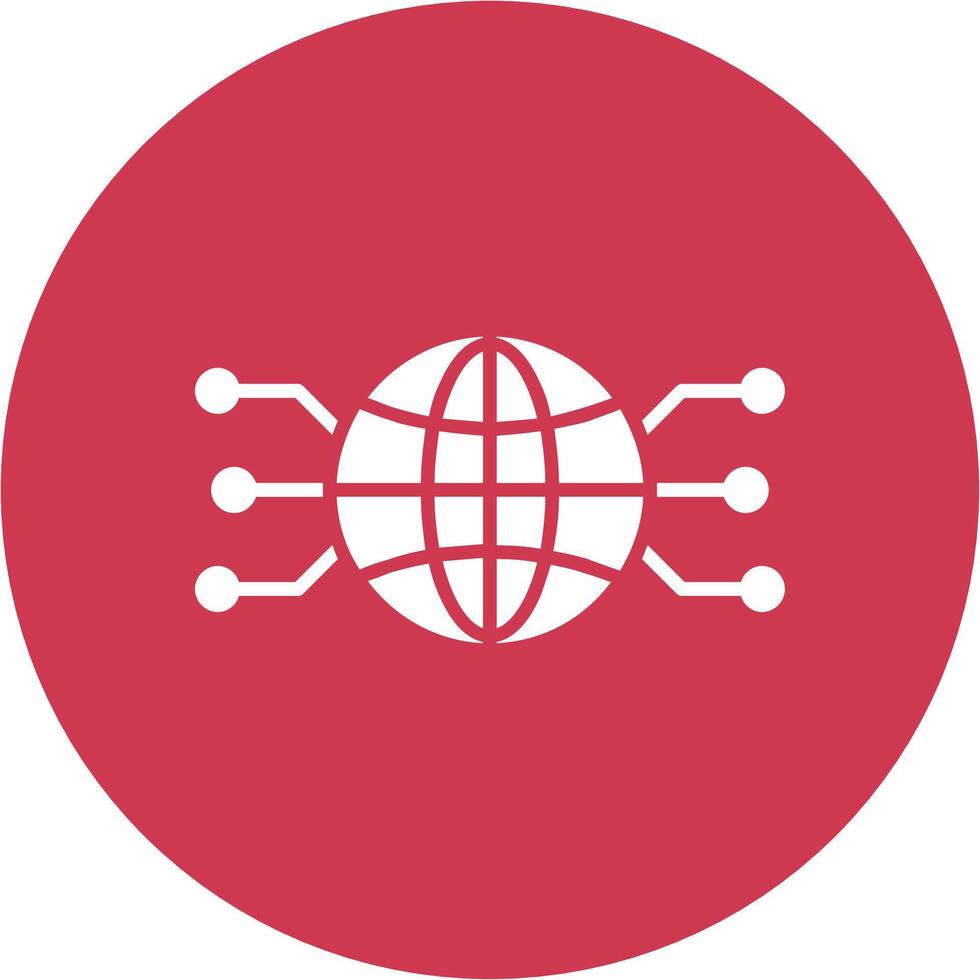 Global Network Glyph Multi Circle Icon vector