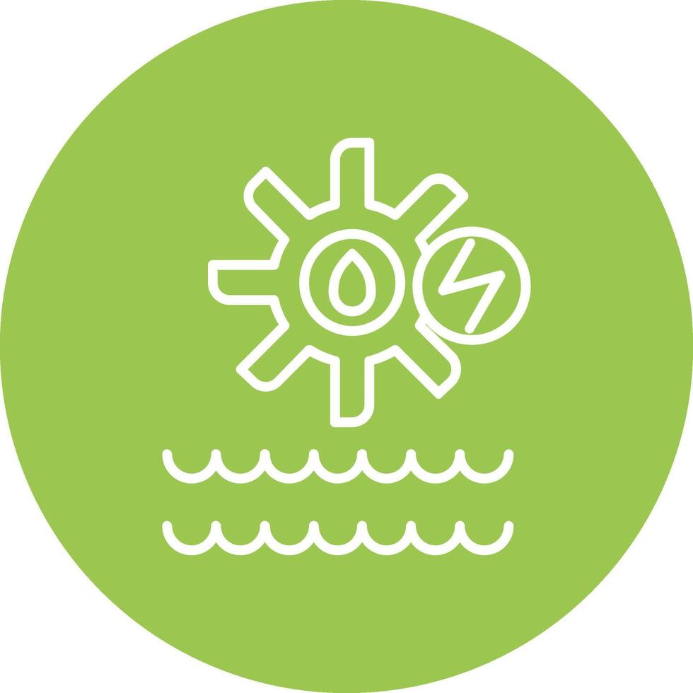 Hydro Power Line Multi Circle Icon vector