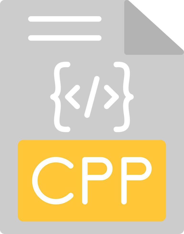 Cpp Flat Icon vector